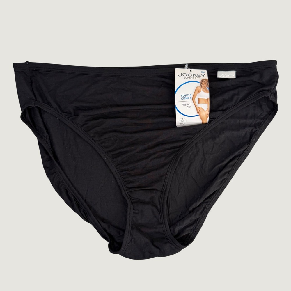 Jockey XXL 9 Black Modal Elance Supersoft French Cut‎ Panties Underwear 002071